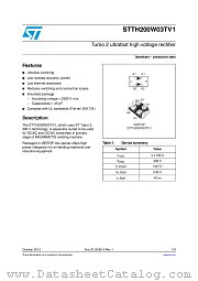 STTH200W03TV1 datasheet pdf ST Microelectronics