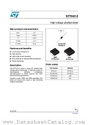 STTH212 datasheet pdf ST Microelectronics