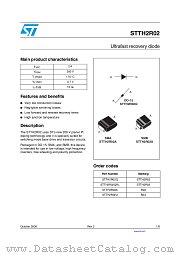 STTH2R02 datasheet pdf ST Microelectronics