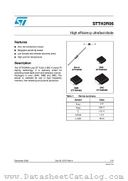 STTH2R06S datasheet pdf ST Microelectronics