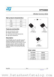 STTH3002 datasheet pdf ST Microelectronics