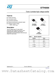 STTH3006 datasheet pdf ST Microelectronics