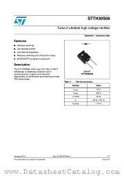 STTH30S06 datasheet pdf ST Microelectronics