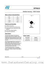 STTH312B-TR datasheet pdf ST Microelectronics