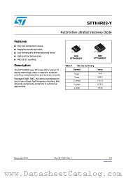 STTH4R02UY datasheet pdf ST Microelectronics