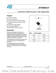 STTH6010WY datasheet pdf ST Microelectronics