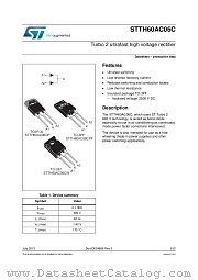 STTH60AC06CW datasheet pdf ST Microelectronics