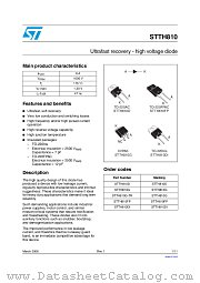 STTH810FP datasheet pdf ST Microelectronics
