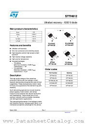 STTH812FP datasheet pdf ST Microelectronics
