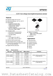 STTS751-1DP3F datasheet pdf ST Microelectronics