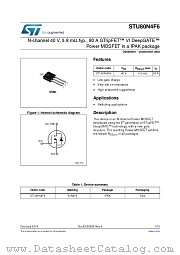 STU80N4F6 datasheet pdf ST Microelectronics