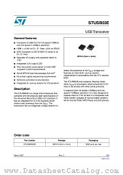STUSB03EQR datasheet pdf ST Microelectronics
