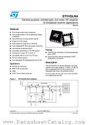 STVVGLNA datasheet pdf ST Microelectronics