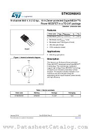 STW23N85K5 datasheet pdf ST Microelectronics