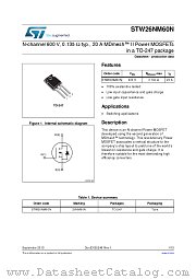 STW26NM60N datasheet pdf ST Microelectronics