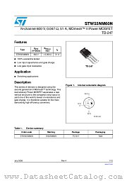 STW55NM60N datasheet pdf ST Microelectronics
