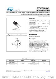 STW57N65M5 datasheet pdf ST Microelectronics