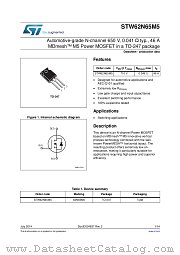 STW62N65M5 datasheet pdf ST Microelectronics