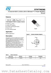 STW77N65M5 datasheet pdf ST Microelectronics