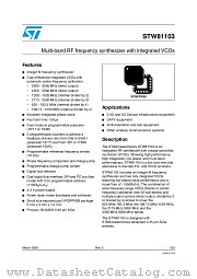 STW81103 datasheet pdf ST Microelectronics