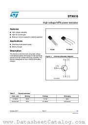 STX616 datasheet pdf ST Microelectronics