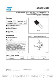 STY139N65M5 datasheet pdf ST Microelectronics