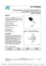 STY145N65M5 datasheet pdf ST Microelectronics