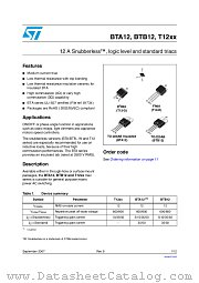 T12xx datasheet pdf ST Microelectronics