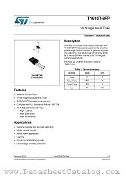 T1610T-8FP datasheet pdf ST Microelectronics