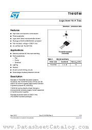 T1610T-8I datasheet pdf ST Microelectronics