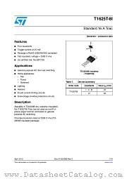 T1625T-8I datasheet pdf ST Microelectronics