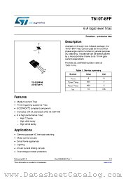 T610T-8FP datasheet pdf ST Microelectronics
