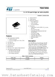TDA7388A datasheet pdf ST Microelectronics