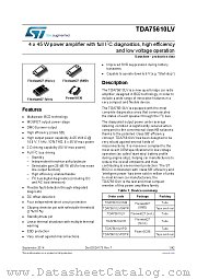 TDA75610LV datasheet pdf ST Microelectronics