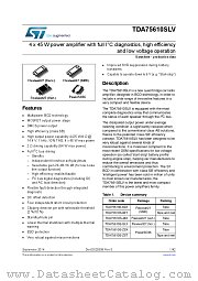 TDA75610S-8ZX datasheet pdf ST Microelectronics