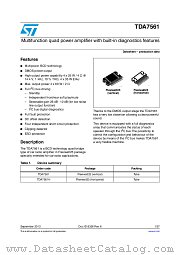 TDA7561H datasheet pdf ST Microelectronics