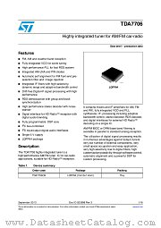 TDA7706 datasheet pdf ST Microelectronics