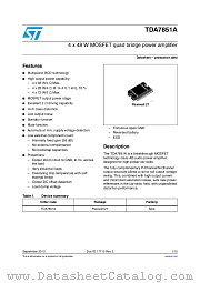 TDA7851A datasheet pdf ST Microelectronics