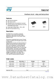 TDE1747FPT datasheet pdf ST Microelectronics