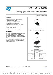 TL084IYDT datasheet pdf ST Microelectronics