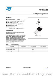 TPDV825RG datasheet pdf ST Microelectronics