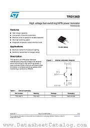 TRD136DT4 datasheet pdf ST Microelectronics