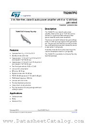 TS2007FC datasheet pdf ST Microelectronics