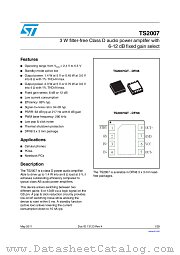TS2007 datasheet pdf ST Microelectronics