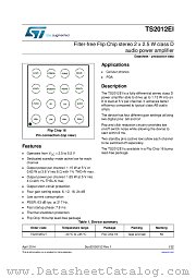 TS2012EI datasheet pdf ST Microelectronics