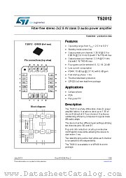 TS2012IQT datasheet pdf ST Microelectronics