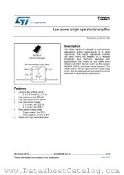 TS321IYLT datasheet pdf ST Microelectronics