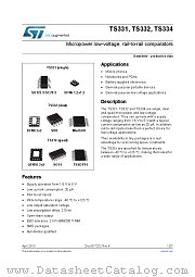 TS331IYLT datasheet pdf ST Microelectronics