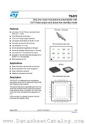 TS472IQT datasheet pdf ST Microelectronics