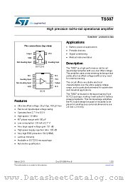 TS507IYLT datasheet pdf ST Microelectronics
